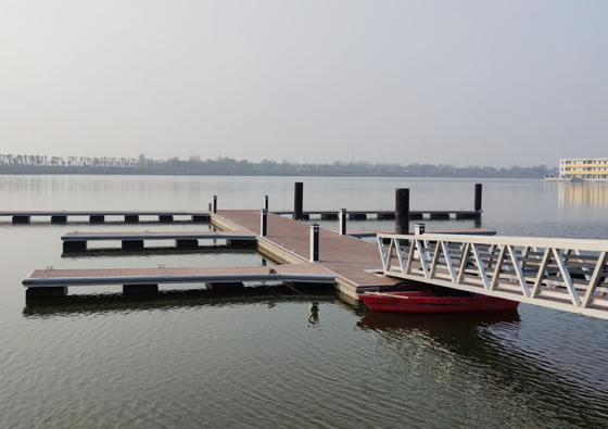 Aluminum Gangway With Handrail Floating Walkway Bridge For Marina dock Pontoon