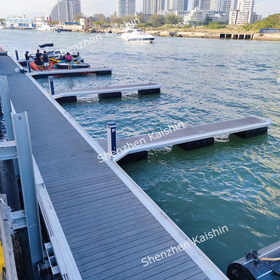 Floating Finger Dock Aluminum Floating Pontoon Walkway For Marina Dock Customized Size