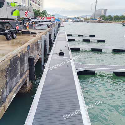 Commercial Marine Aluminum Alloy Floating Dock Float Pontoon WPC Decking