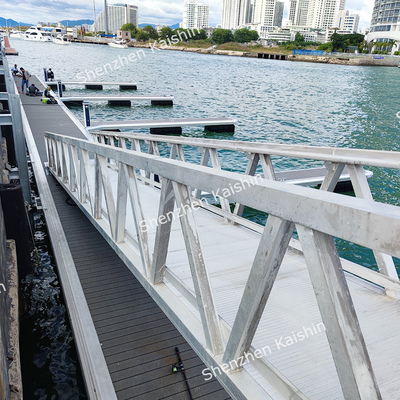 Anti-slip Surface Design Marina Floating Walkway Pontoon Aluminum Gangway For Dock Boat