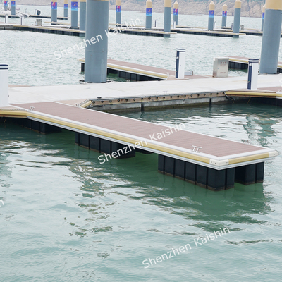 Aluminum Alloy 6061 T6 Marine Floating Docks With WPC Decking LLDPE Floats For Yacht Boat Ship Use
