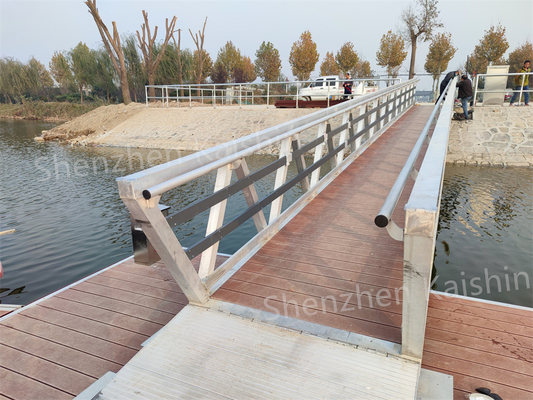 Anti-slip Surface Design Marina Floating Walkway Pontoon Aluminum Gangway For Dock Boat