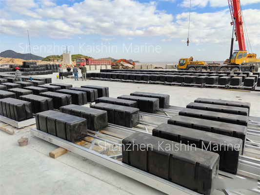 Black LLDPE Floaters Floating Dock For Ships Boat Yacht Pontoons And Marina Floating Bridges
