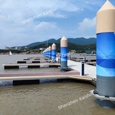 Pontoones flotantes portátiles de aluminio marino personalizados para proyectos de puertos deportivos pesados