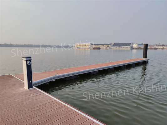 Muelles flotantes de aleación de aluminio duraderos para el proyecto de puente de pontones flotantes del club de yates Marina