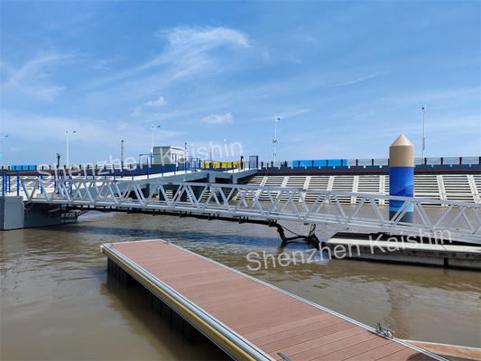 Pontoon flotante de aluminio de larga duración Paseo para Marina Docks Yacht Club Dock flotante