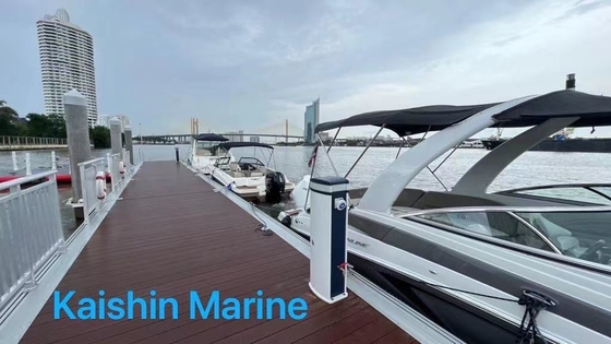 Muelles flotantes marinos para yates con pontones flotantes de aluminio ecológicos con flotadores de LLDPE