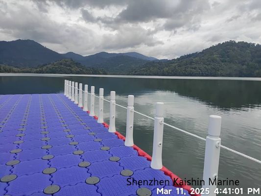 Cubos flotantes de HDPE para muelles modulares con montaje sin herramientas, estabilizados contra rayos UV y resistentes a la corrosión