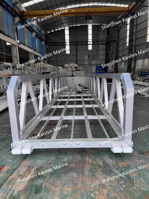 Pasaje de aluminio de grado marino de trabajo pesado con pasarela antideslizante y capacidad de carga de 400 kg / m2 para muelles flotantes